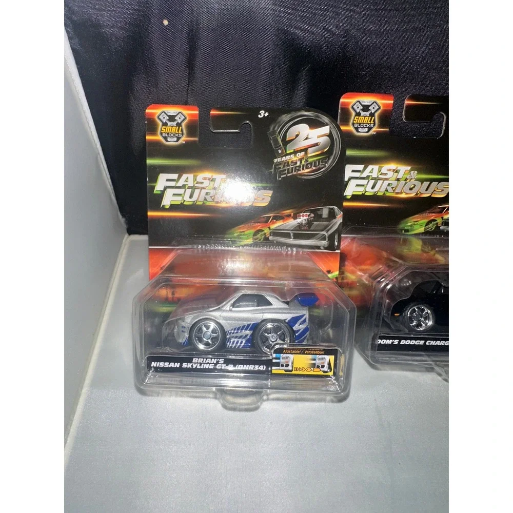 Fast & Furious Small Blocks Die-Cast 3 Car Set Skyline Charger F-150 1:43 Scale